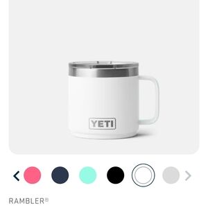 NEW CERAMIC MUG!! Yeti Rambler Mug in White with Clear Lid
